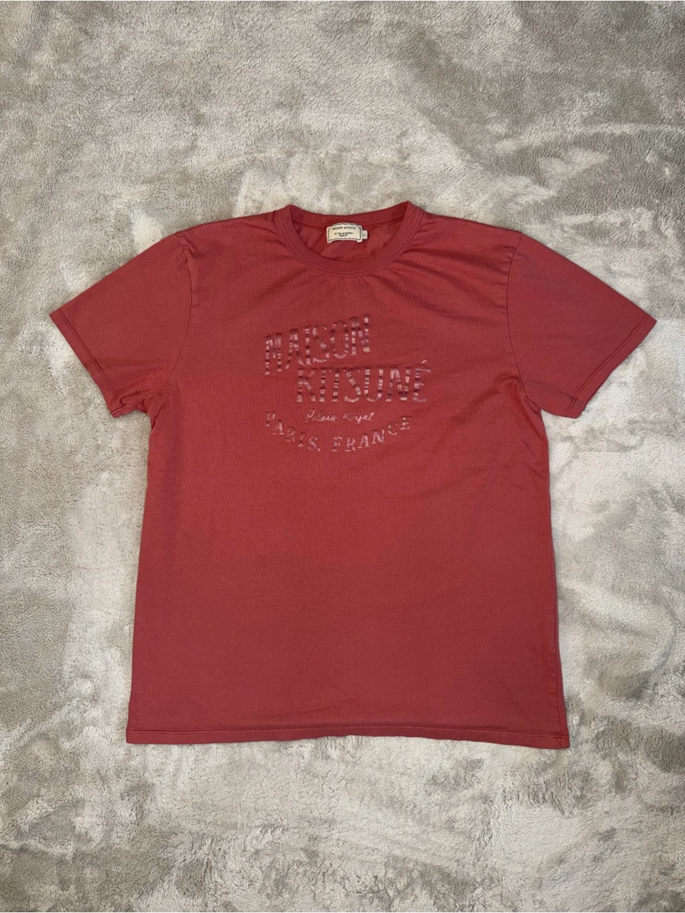 MAISON KITSUNE Palais Royal Classic T-shirt Men’s Large In Red
